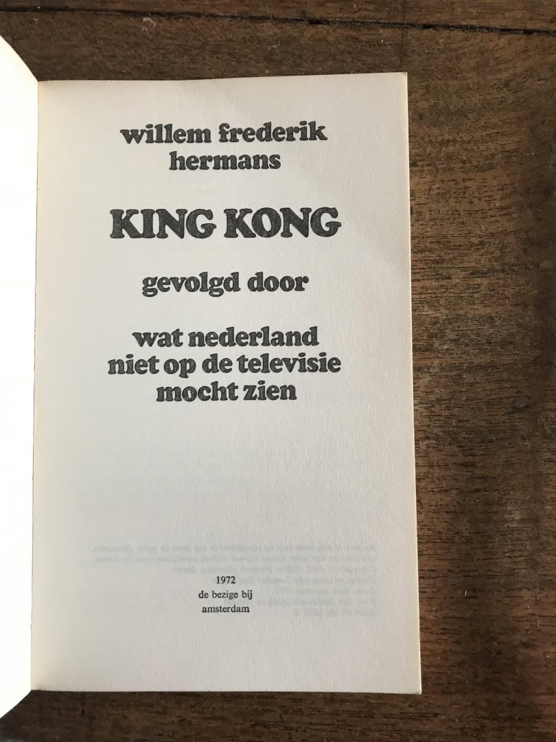 Hermans, W.F. - King Kong