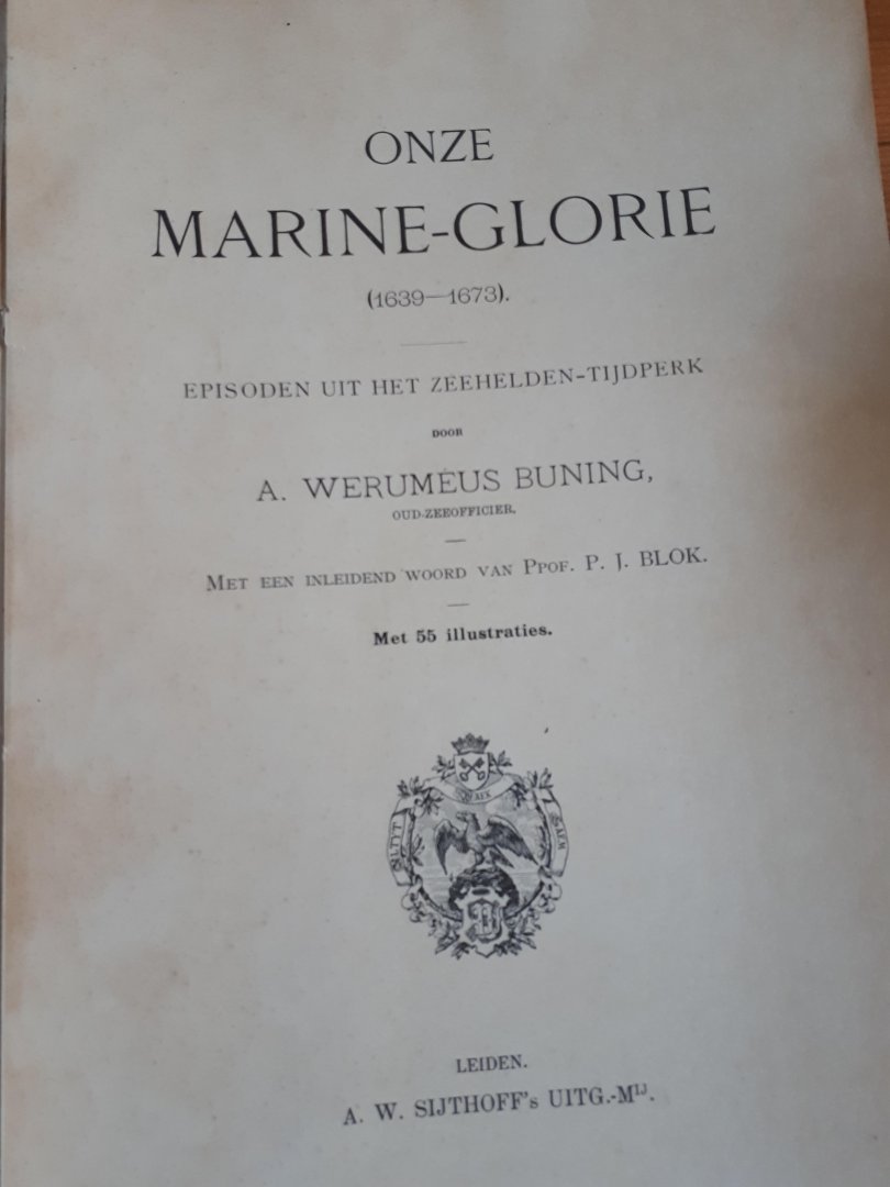 Buning A Werumeus - Onze marine glorie