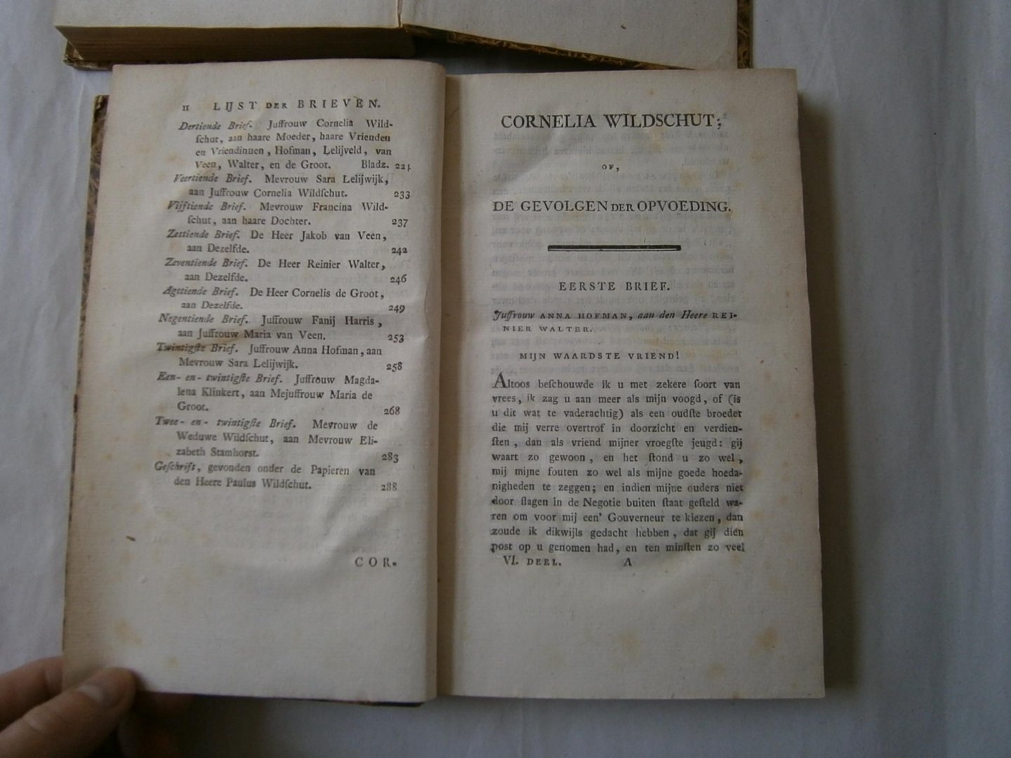 Wolff, Betje en Aagje Deken - Historie van mejuffouw Cornelia Wildschut of de gevolgen der opvoeding deel 4 5 en 6