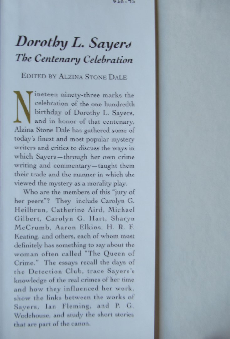 Stone - Dale, Alzina - Dorothy L. Sayers The centenary celebration