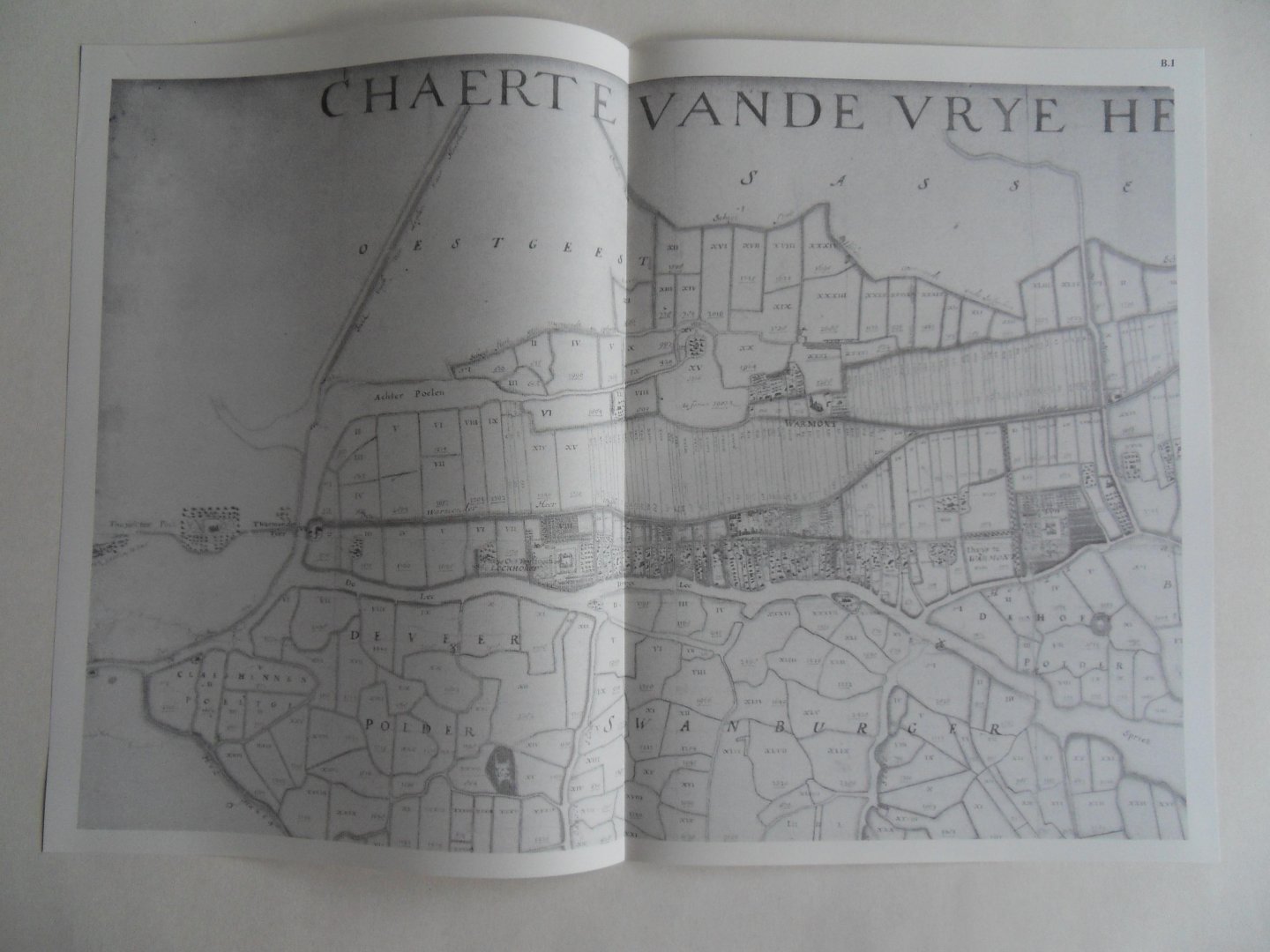 Steur, A.G. van der [ uitgegeven en voorzien van een inleiding door ]. - Chaerte van de Vrye Heerlickheydt Warmondt - een pre-kadastrale kaart uit 1667 vervaardigd door Johan Dou(w). [ Beperkte oplage ].