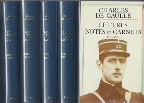 DE GAULLE Charles - DE GAULLE Charles; Lettres, Notes et Carnets, + Memoires D'espoir +  M moires de Guerre; 18 volumes.