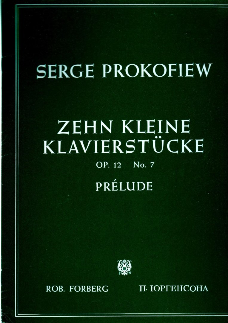 Prokofiew Serge - Zehn kleine Klavierstucke opus 12 No 7