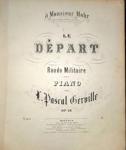 Gerville, Léon Pascal: - Le départ. Rondo militaire pour piano. Op. 36