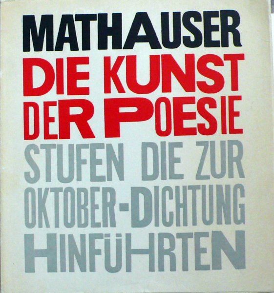 Mathauser,Zdenek. - Die Kunst der Poesie.