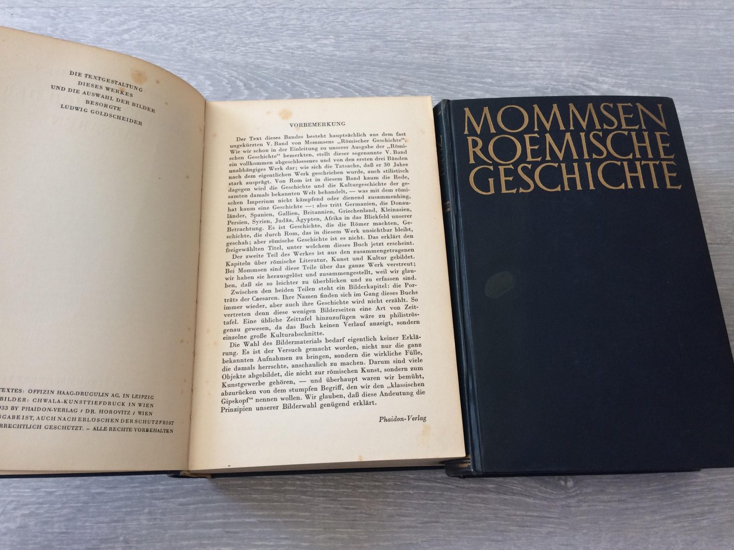 Theodor Mommsen - 2 teilen: DAS WELTREICH DER CAESAREN Mit Einem Nachwort Von Professor Eduard Norden & Mommsen Roemische geschichte