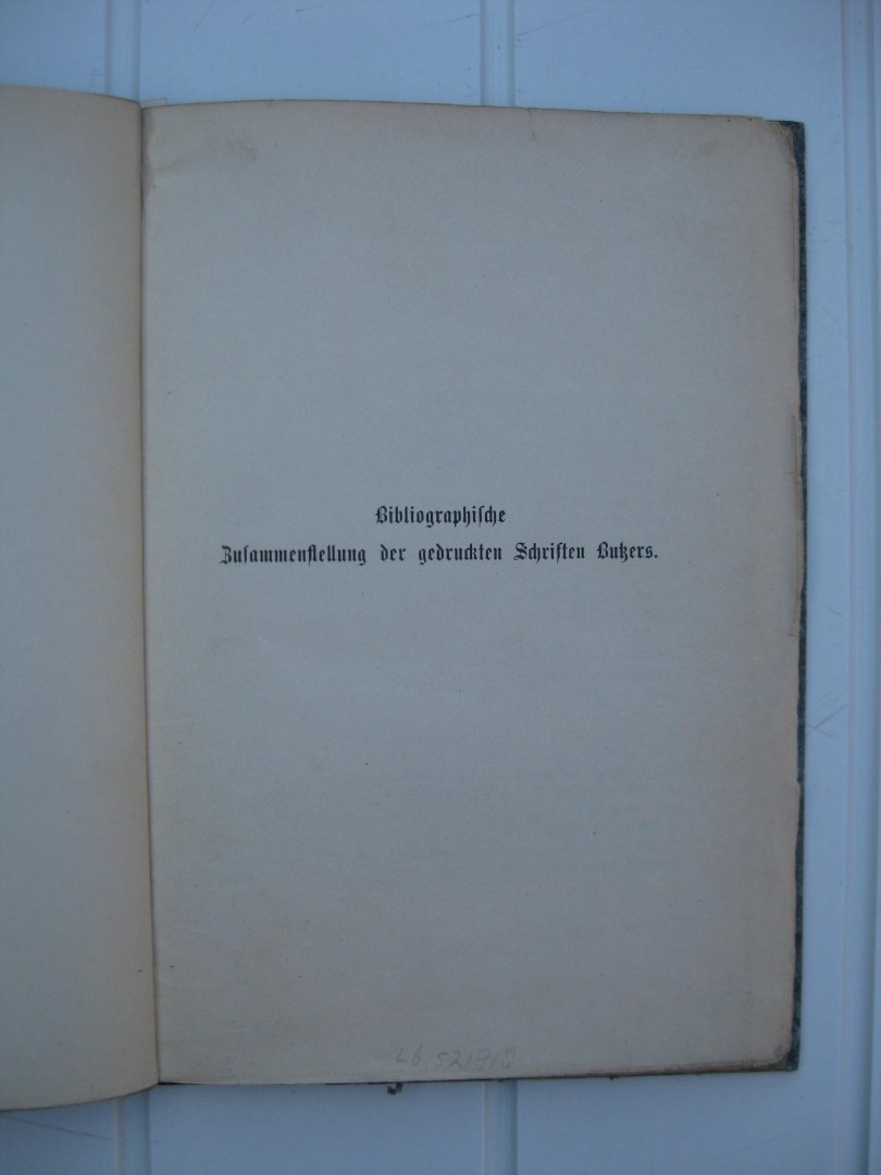 Menk, F. - Bibliographische Zusammenstellung der gedruckten Schriften Butzers.