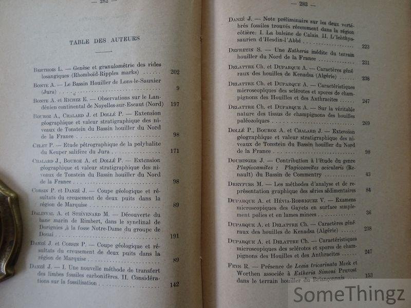 Coll. / Société Géologique du Nord. - Société géologique du nord. Annales LXXIII 1953.