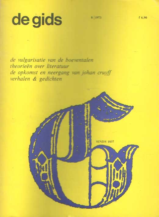 Constandse, H. Mulisch e.a. (redactie), A.L. - De Gids. Algemeen Cultureel Maandblad. Honderdzesendertigste jaargang, 1973 no. 8