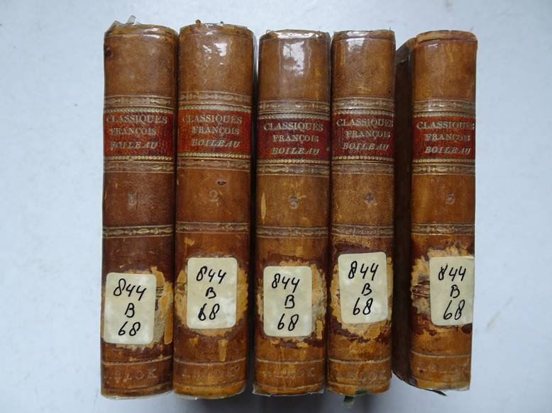 Boileau, Nicolas. - Oeuvres complètes de Boileau. Vols. 1-5 (complete set).