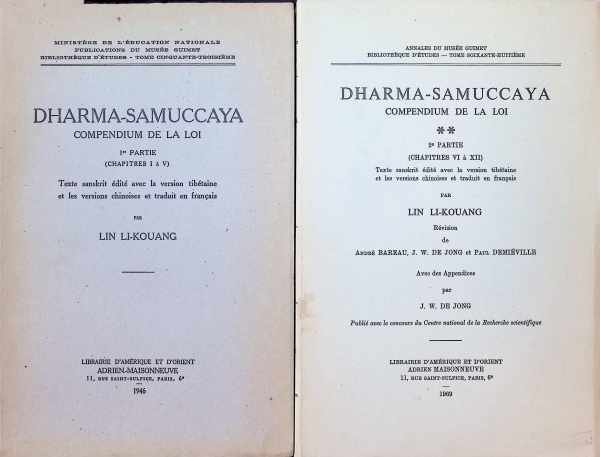 Lin Li-Kouang - Dharma-Samuccaya Compendium de la Loi 2 volumes