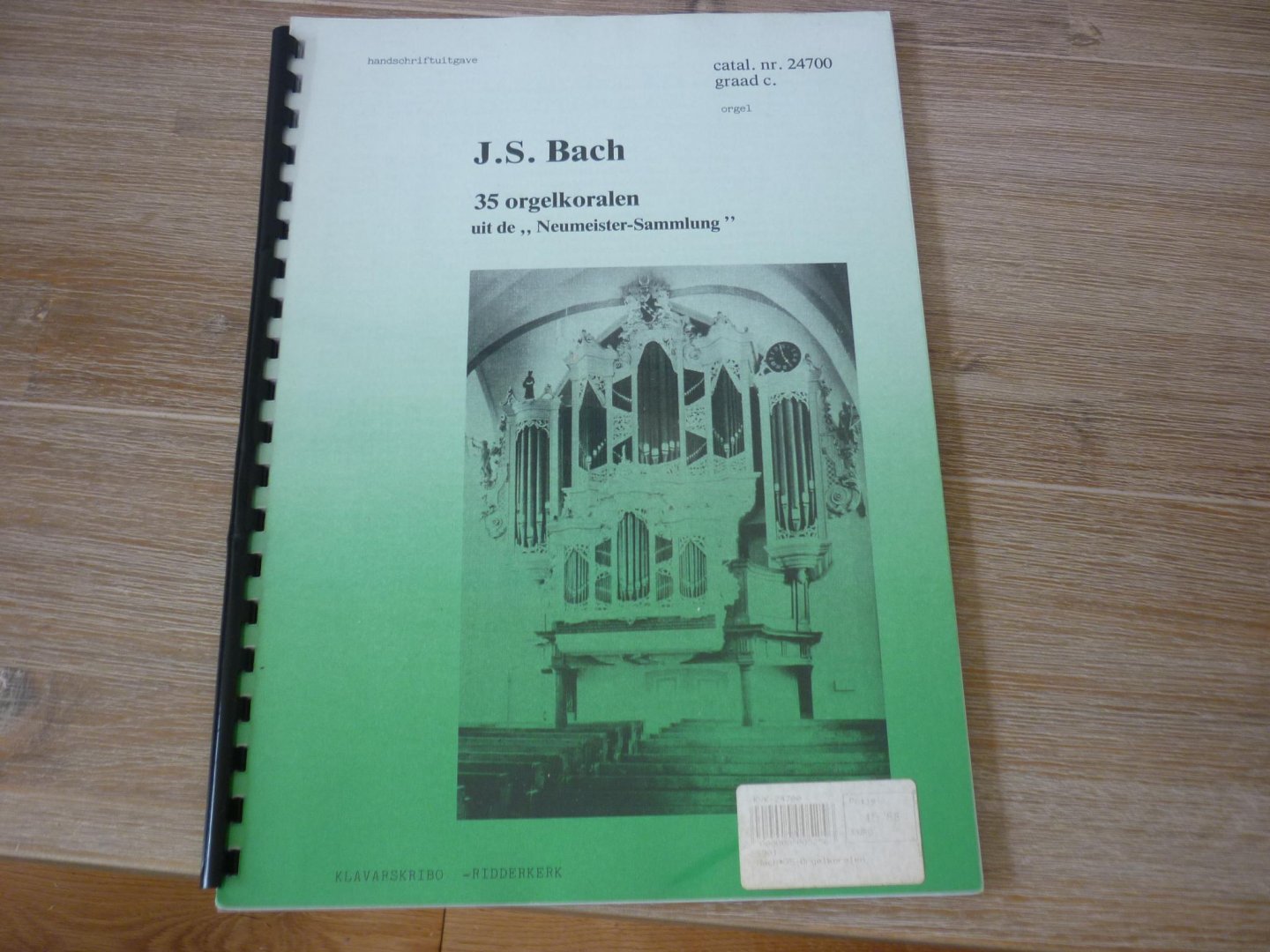 Bach; J. S.  (1685-1750) - 35 orgelkoralen uit de "Neumeister - Sammlung"