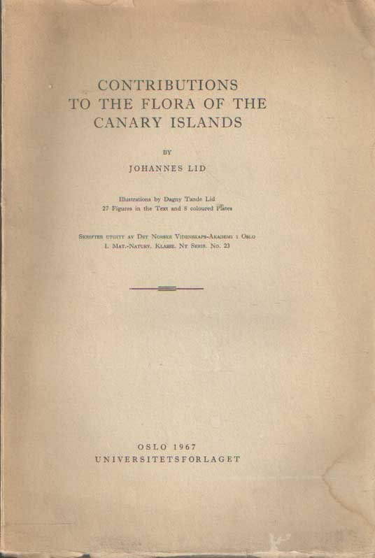 Lid, Johannes - Contributions to the flora of the Canary Islands