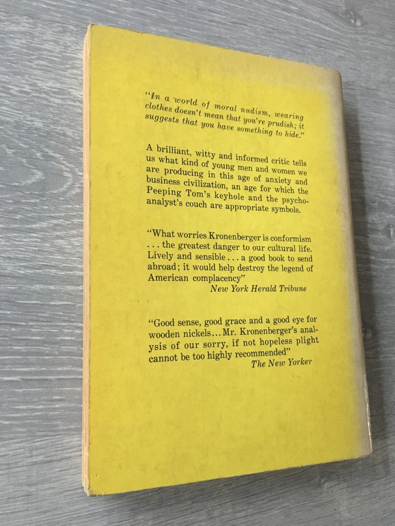 Louis Kronenberger - Company Manners, A cultural inquiry into modern American Life