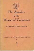 BRIERS, P.M - The speaker of the House of Commons