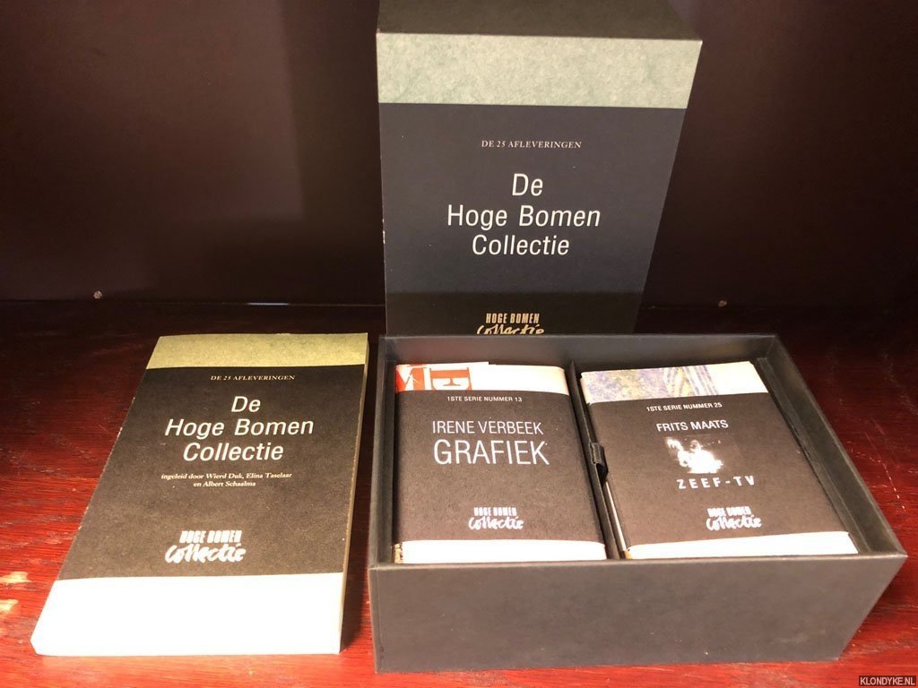 Duk, Wierd & Eline Taselaar & Albert Schaalma (ingeleid door) - De Hoge Bomen Collectie in box met 25 werken van 25 Nederlandse kunstenaars + paperback