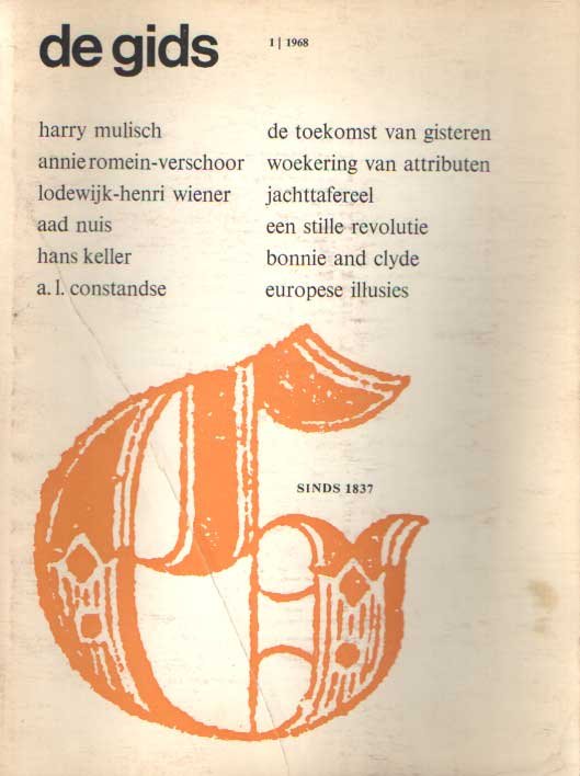 Constandse, H. Mulisch e.a. (redactie), A.L. - De Gids. Algemeen Cultureel Maandblad. Honderdeenendertigste jaargang, 1968 no. 1