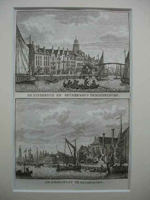 Middelburg. - De Kinderdyk en Spykerbrug te Middelburg. - De Dwarskaay te Middelburg.