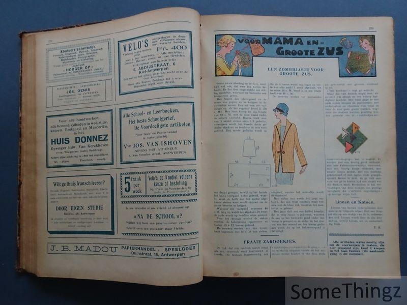A.L. Smits (red.) / Daan Hoeksema (ills.) - Na de school: geïllustreerd weekblad voor Vlaamsche jongens en meisjes. 4e jaargang, 1928.