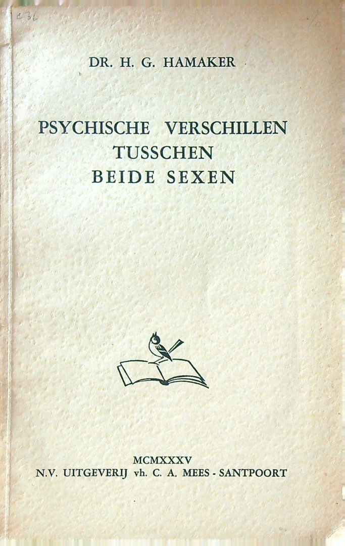 Hamaker, H.G. - Psychische verschillen tusschen beide sexen