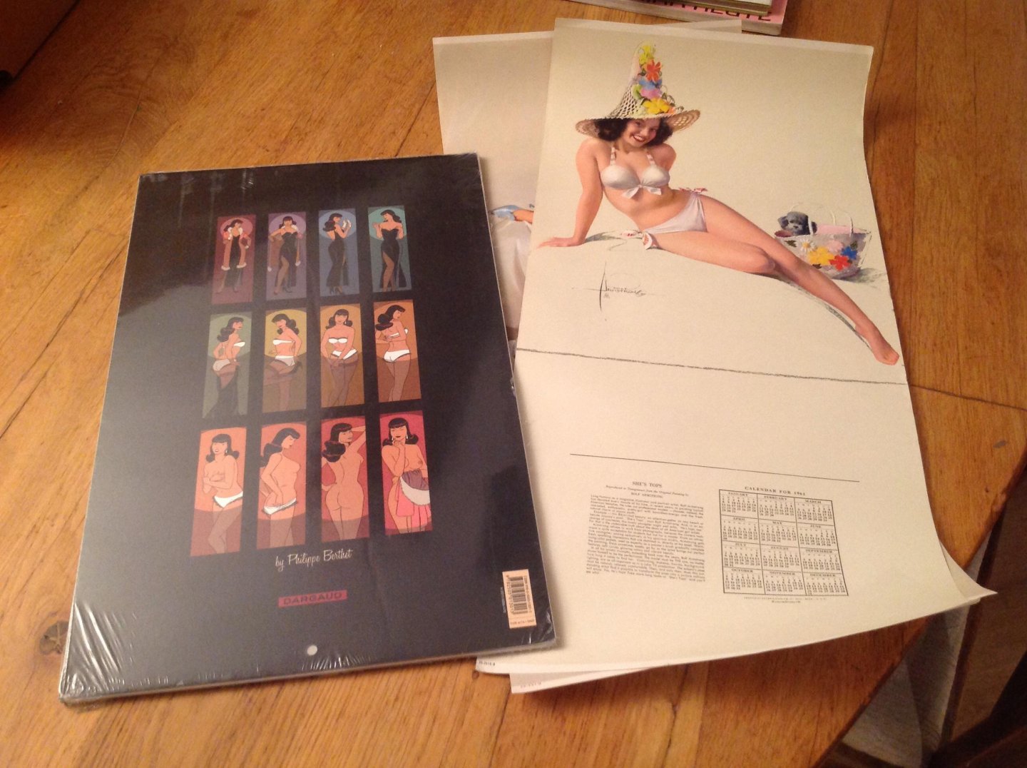 Philippe Berthet - Pin Up the perpetuele calendar nog in seal ongebruikt.