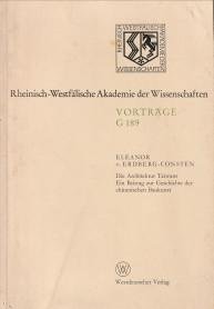 ERDBERG-CONSTEN, ELEANOR v - Die Architektur Taiwans. Ein Beitrag zur Geschichte der chinesischen Baukunst