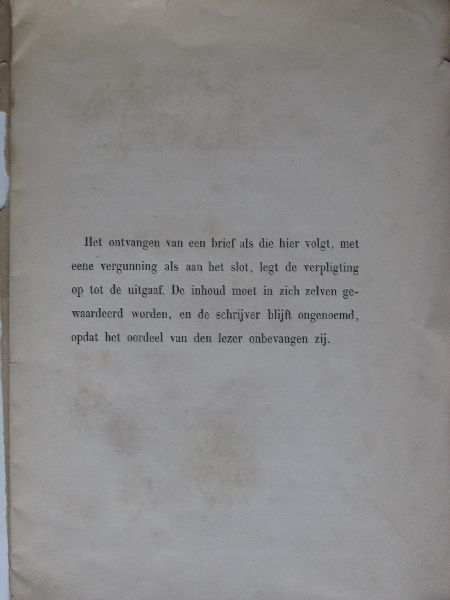 Weelden, A.J.van - Nederland en het Oorlogsgevaar [brief]