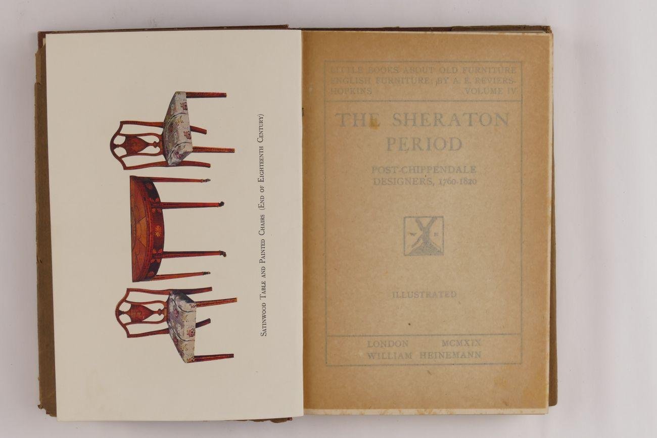 Reviers-Hopkins, A.E. - Little books about old furniture IV. Sheraton period. Post-Chippendale designers, 1760-1820 (4 foto's)