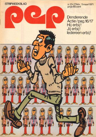 Diverse tekenaars - PEP 1971 nr. 10. stripweekblad, 27 februari/5 maart met o.a. DIVERSE STRIPS (ASTERIX/ERWIN/BLUEBERRY/ MICHEL VAILLANT/AGENT 327(COVER TEKENING)/ BONNY ST.CLAIRE/PSV  (UITHALER), goede  staat