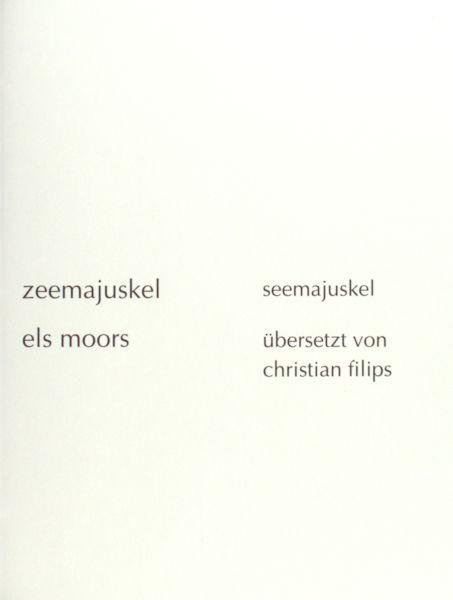 Moors, Els. - Zeemajuskel / Seemajuskel.