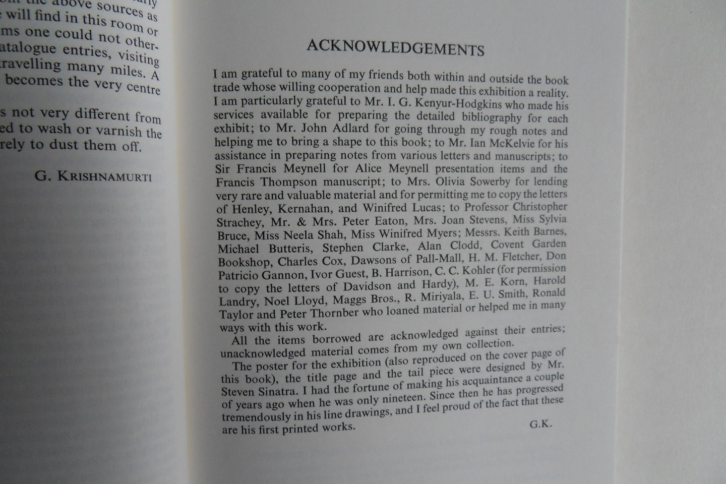 Krishnamurti, dr. G. (compiled by). - The Eighteen-Nineties. - A Literary Exhibition. - September 4 - 21 1973. [ Total of 861 entries ].