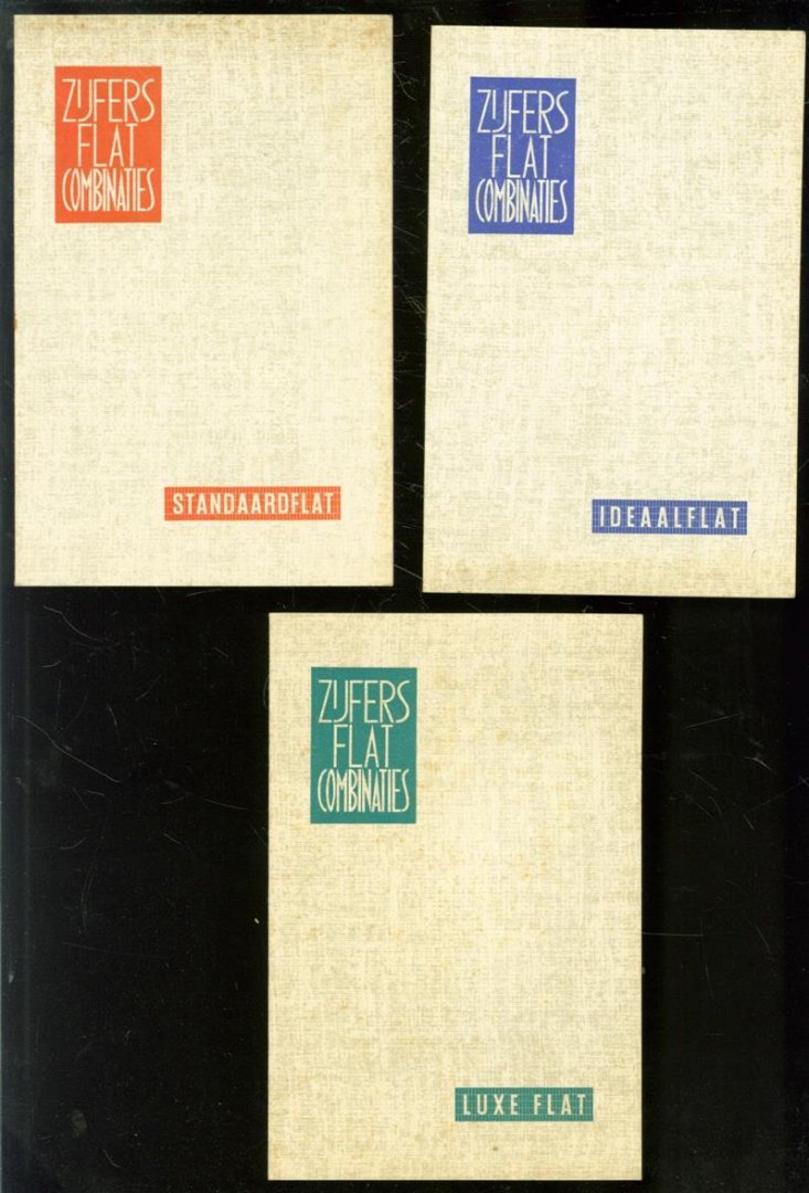 n.n - (BEDRIJF CATALOGUS - TRADE CATALOGUE) Set van 3 -  Fa. J.J. Zijfers & Co -  brochures met betrekking tot flat interieurs ( standaardflat + Ideaalflat + Luxe Flat ) Art Deco interieur