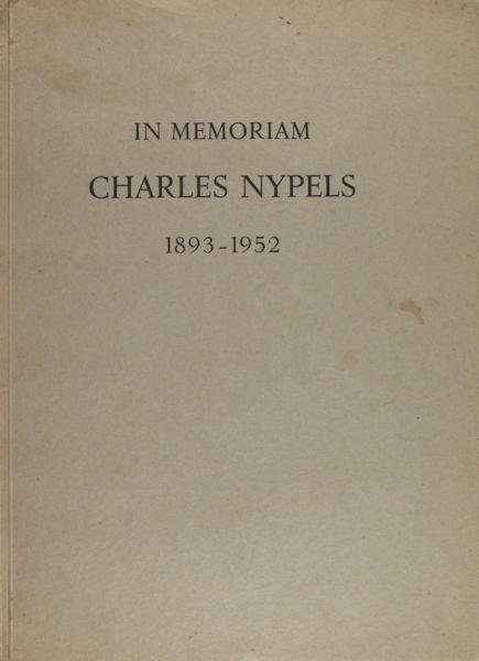 Nypels. - In memoriam Charles Nypels (1893-1952).