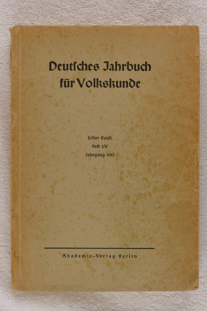 Fraenger Wilhelm Dr - Deutches Jahrbuch fur  Volkskunde (3 foto's)