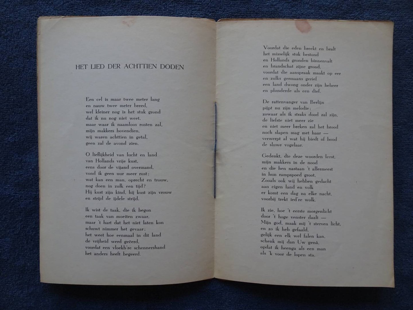 Campert, Jan. - Het lied der achttien doden.