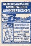 Auteur onbekend - Flyer Nederlandsche Spoorwegen Alkmaar Packet 1933