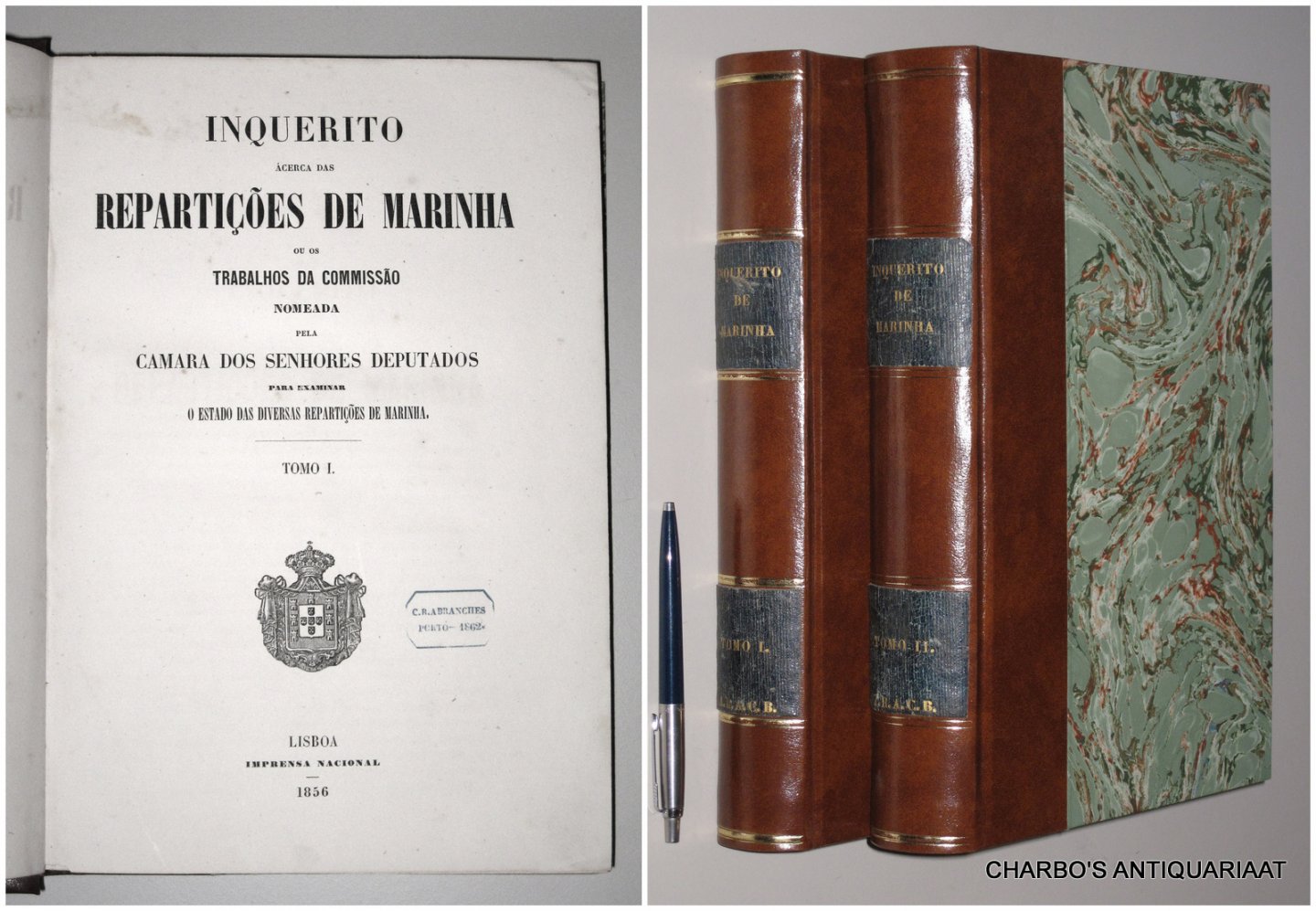 INQUERITO. - Inquérito acerca das reparticaoes de Marinha, ou os trabalhos da commissao nomeada pela Camara dos Senhores Deputados para examinar o estado das diversas repartiçoes de Marinha.
