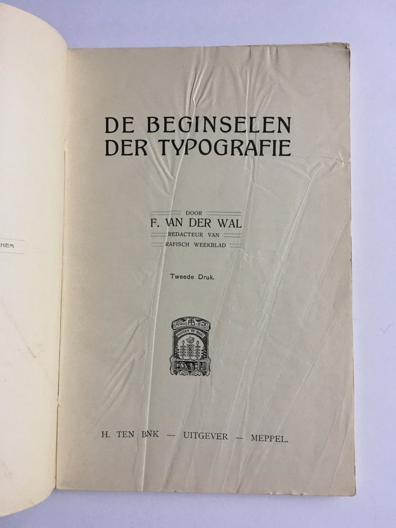 Wal, F. van der - De beginselen der typografie