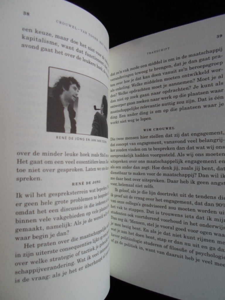 Crouwel - Het debat, Crouwel –van Toorn, Museum Fodor Amsterdam 9 november 1972