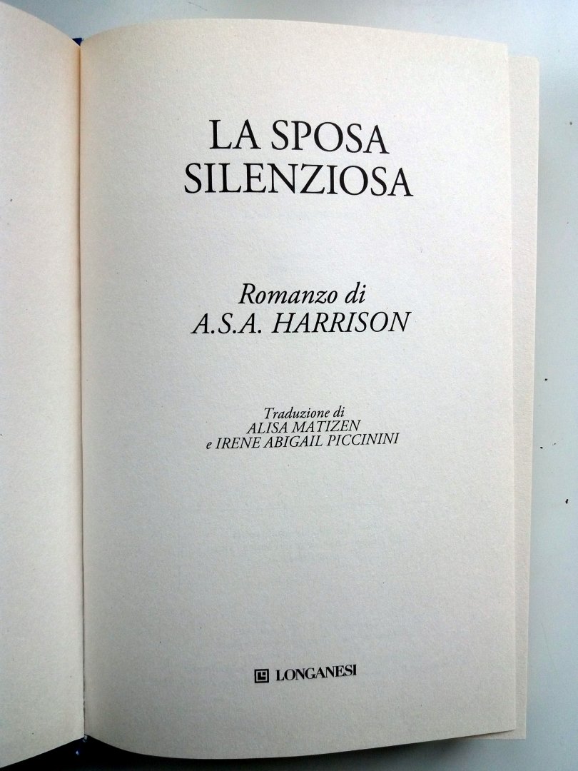 Harrison, A.S.A. - La sposa silenziosa (ITALIAANS)