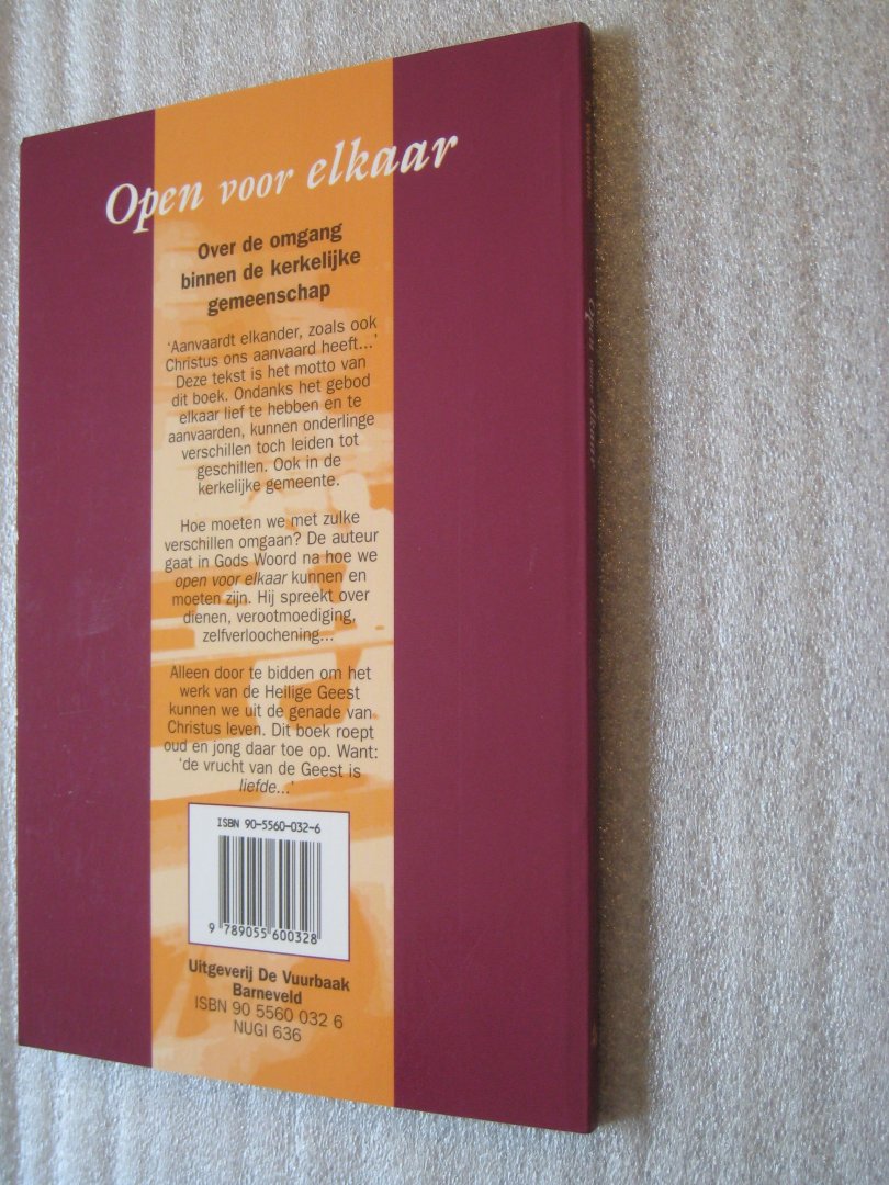 Westerink, H. - Open voor elkaar / Over de omgang binnen de kerkelijke gemeenschap