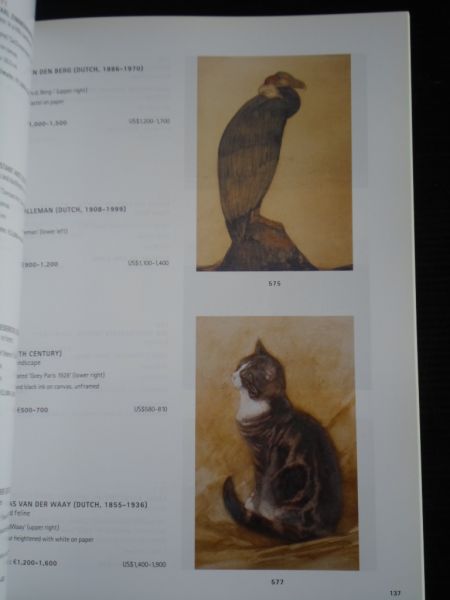 Catalogus Christie's - Watercolours and Drawings including Animal pictures and Sculptures