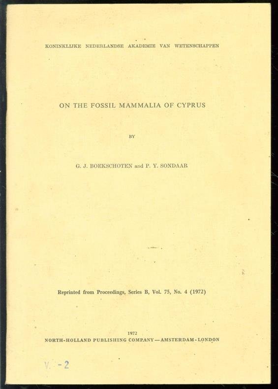 G J Boekschoten, Paul Y Sondaar - On the fossil Mammalia of Cyprus