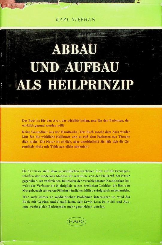 Stephan, Karl - Abbau und Aufbau als Heilprinzip