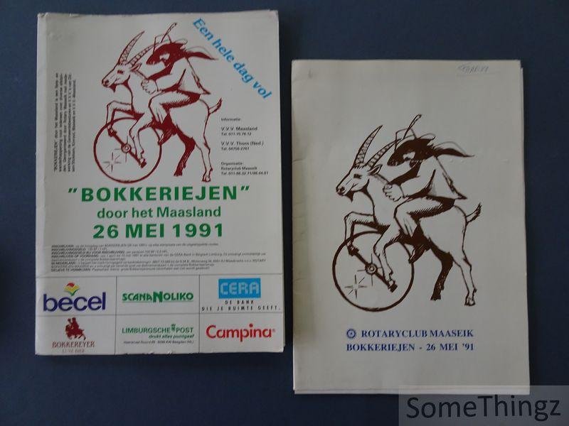 N/A / Rotary Maaseik. - 'Bokkeriejen' door het Maasland 26 mei 1991: een hele dag vol. [2 mapjes]