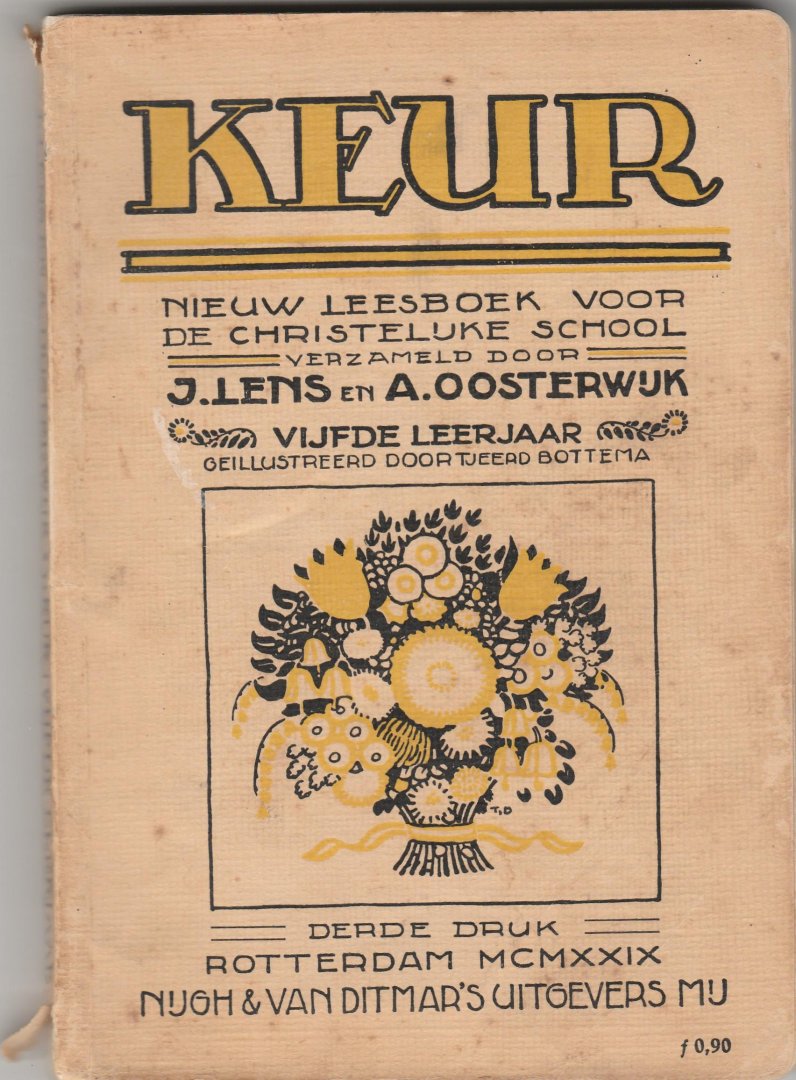 Lens, J. en A.Oosterwijk - Keur. Nieuw leesboek voor de christelijke school. Vijfde leerjaare