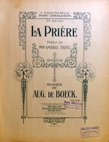 De Boeck, August: - La prière. Poésie de Mme. Amable Tastu. 2e édition