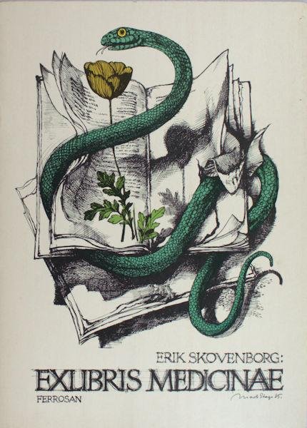 Skovenborg, Erik. - Exlibris medicinae.