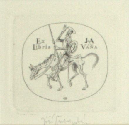 Svengsbir, Jiri. - Exlibris voor J + A. Váña.