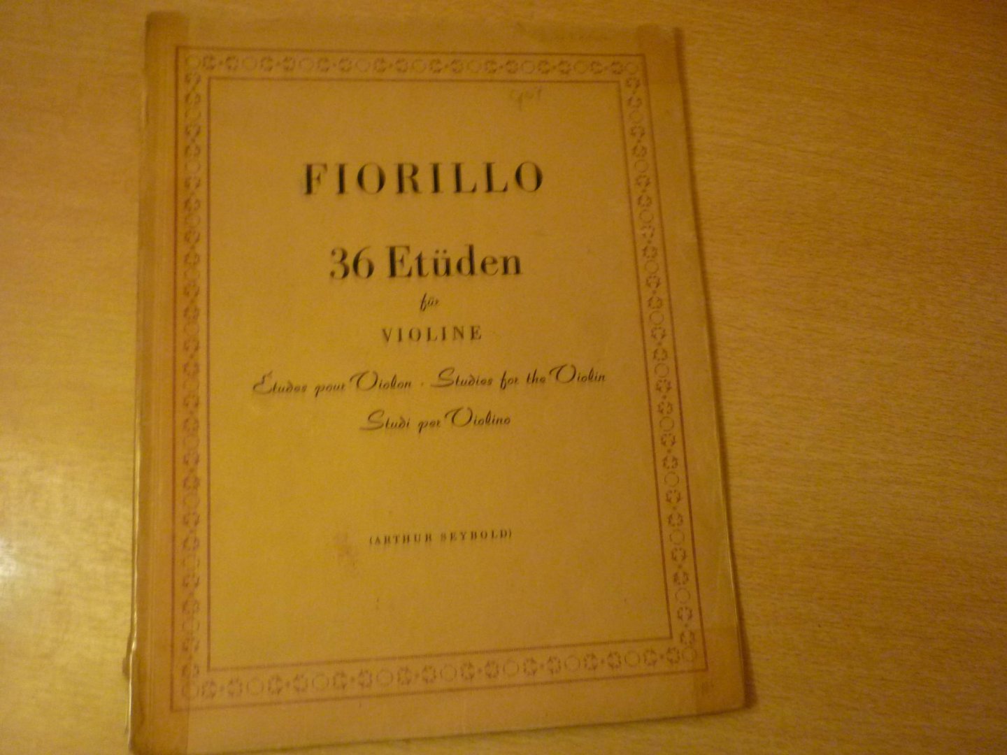 Fiorillo; Federigo (1753–c.1823) - 36 Etuden fur Violine (Arthur Seybold)